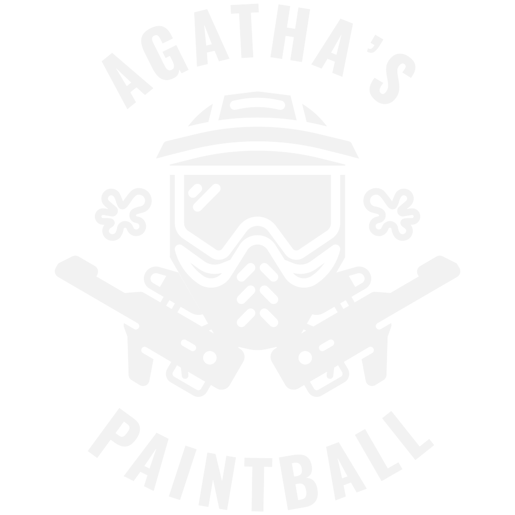 Agatha's Paintball Logo White